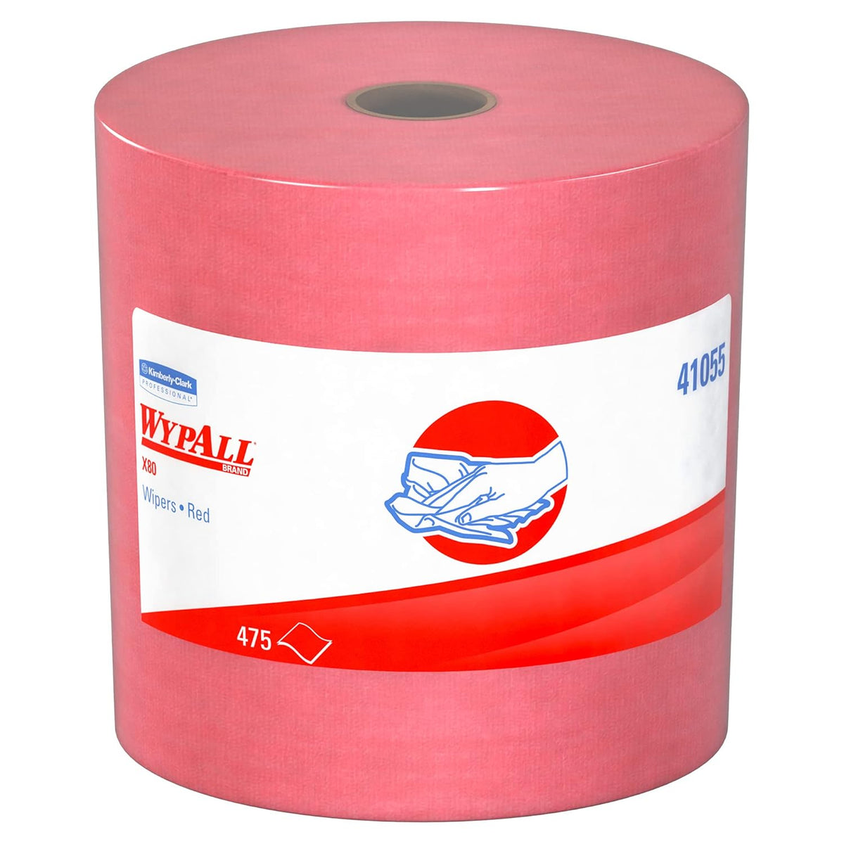 Red Jumbo Roll Reusable Wipes, 475 Sheets T8182
