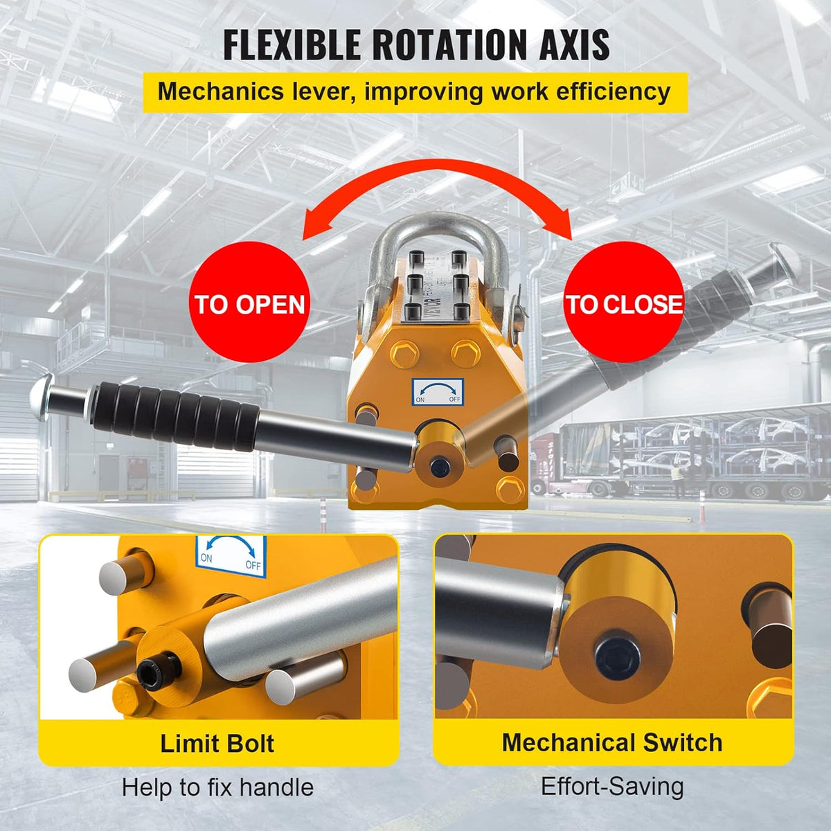 Steel Magnetic Lifter 880 LB 400 KG Neodymium Lifting Magnet C87260