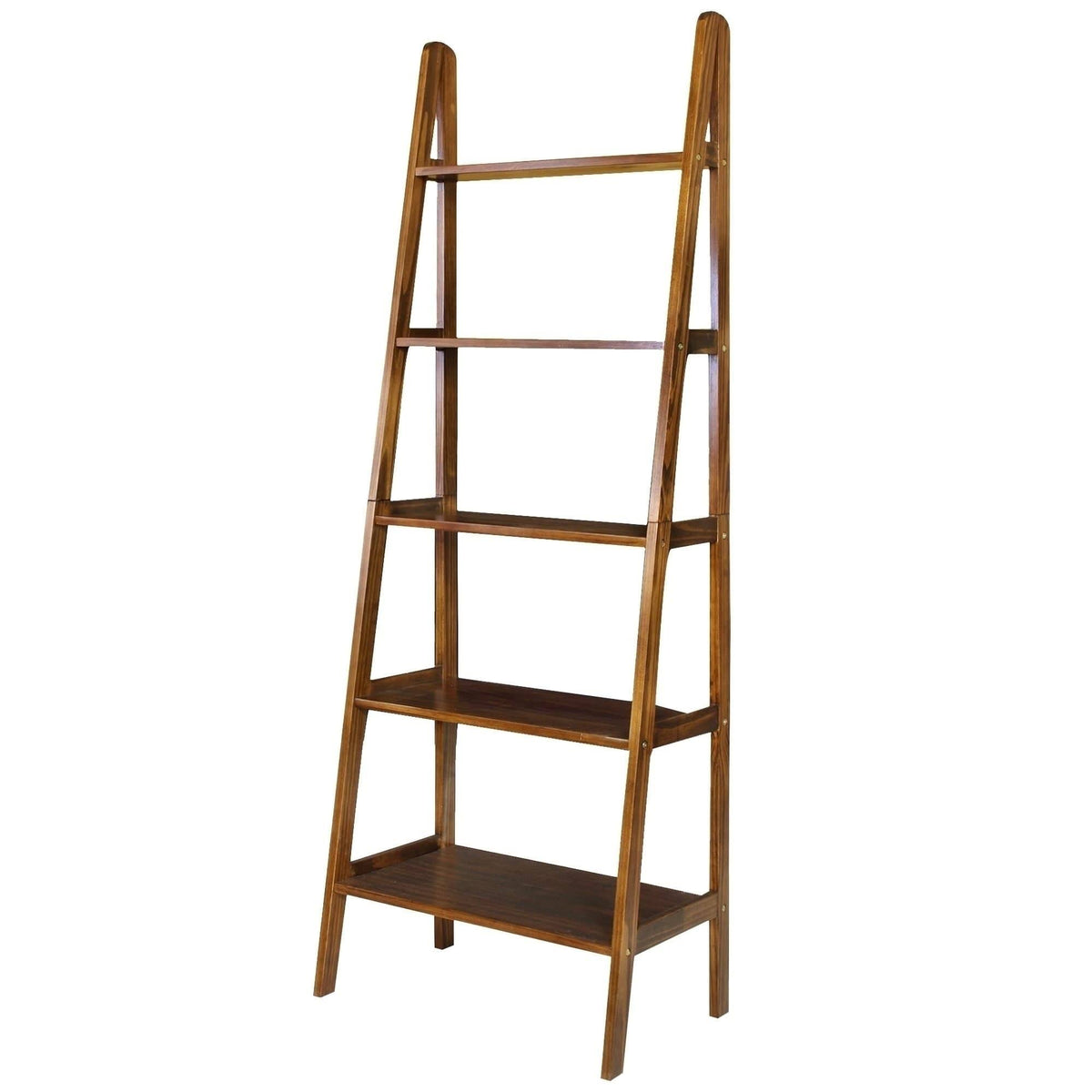 Espresso 5-Shelf Ladder Bookcase D499
