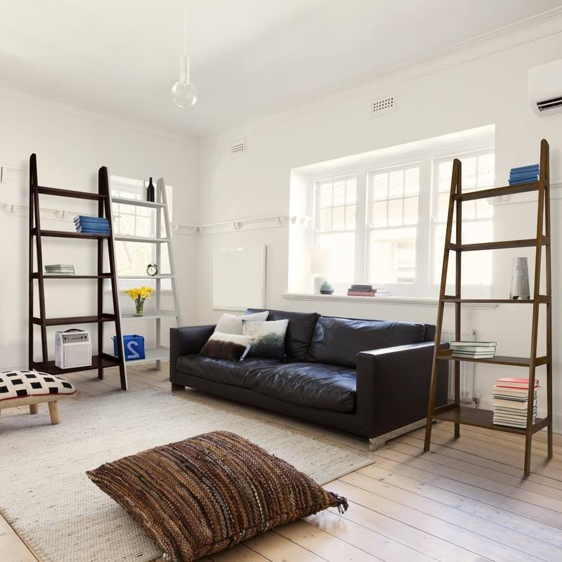 Espresso 5-Shelf Ladder Bookcase D499