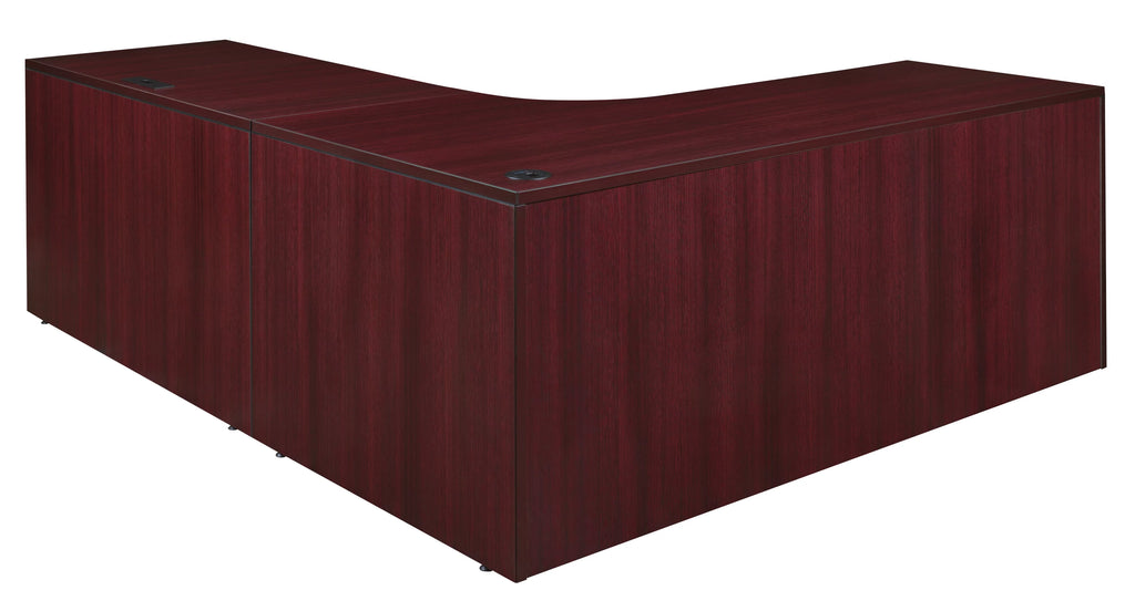 71 in. Mahogany Single Pedestal Corner Credenza U865