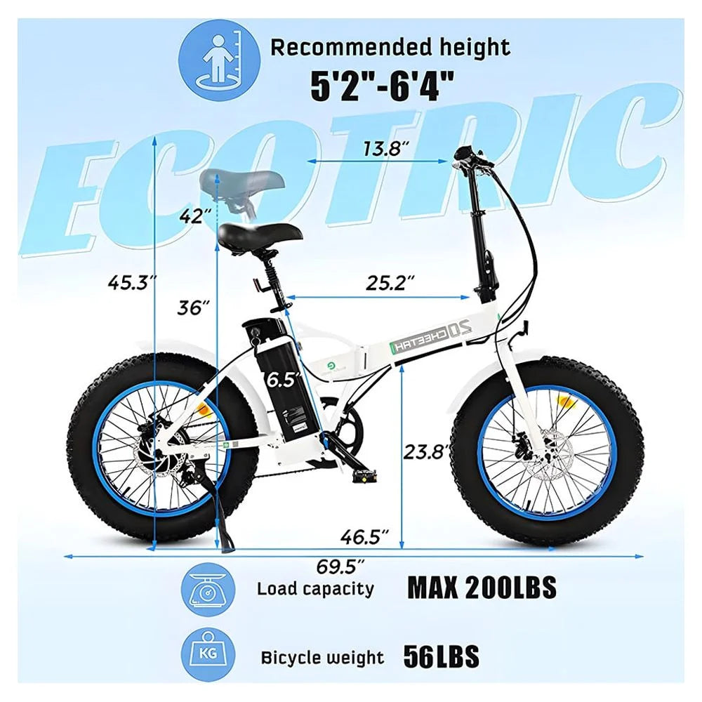 20 Fat Tire Folding Electric Bike 500W 36V R266694