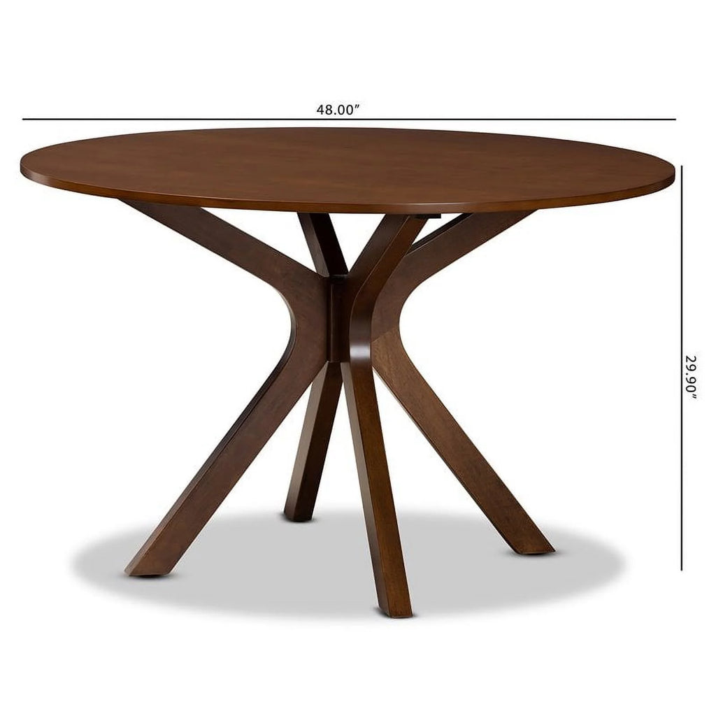 Walnut Round Wood Dining Table Y698293