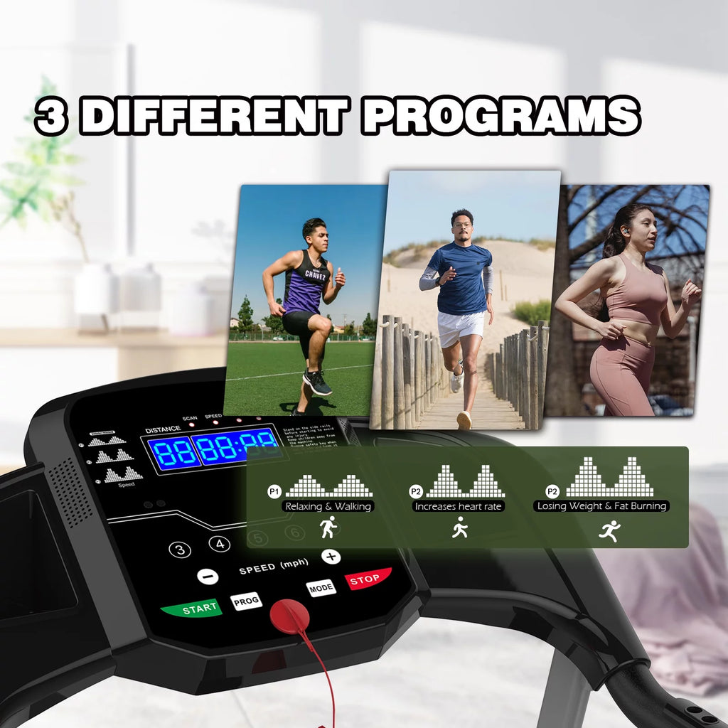 Foldable Electric Treadmill 2.5HP 265LBS Weight Capacity P6684