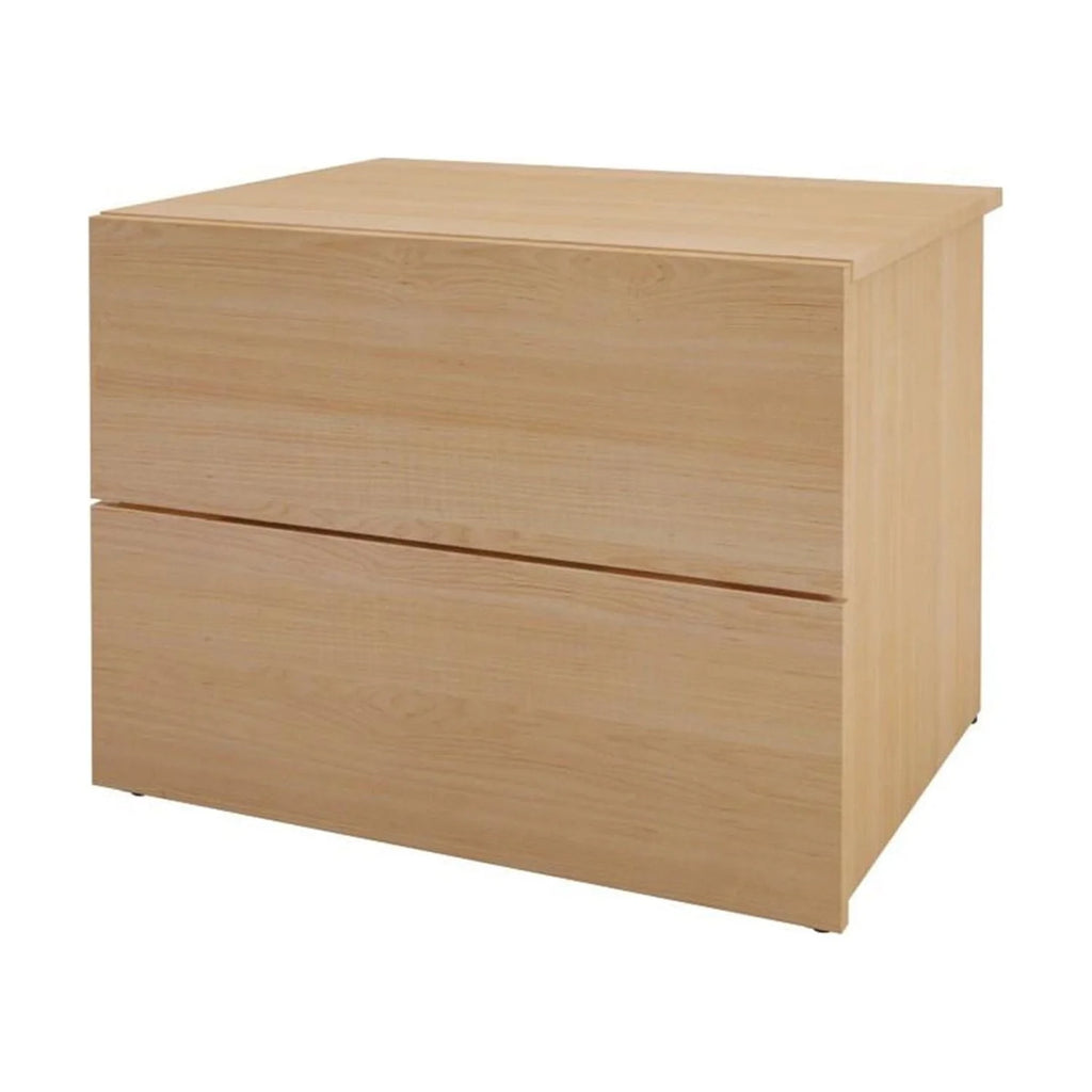 Queen Size Bedroom Set Natural Maple and White W666