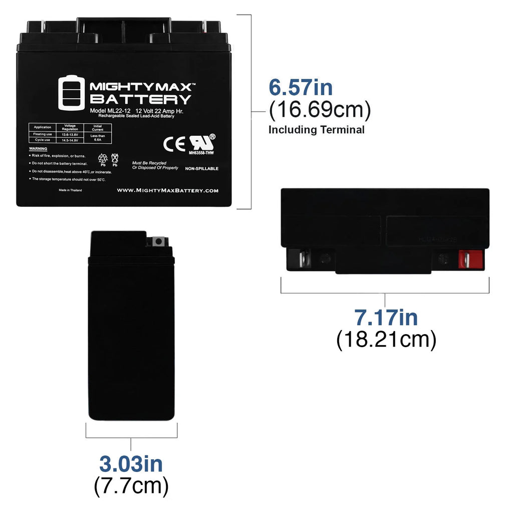 12V 22AH SLA Battery P36829