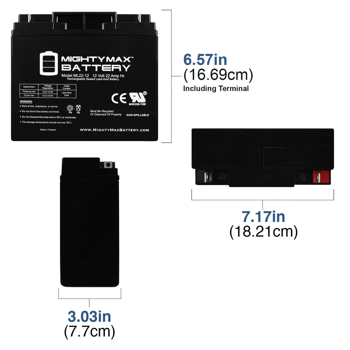 12V 22AH SLA Battery P36829