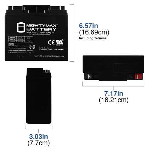 12V 22AH SLA Battery P36829