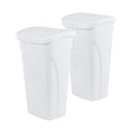 10 Gal Kitchen Trash Can with Dual Swing Lid, Pack of 2, White W1925