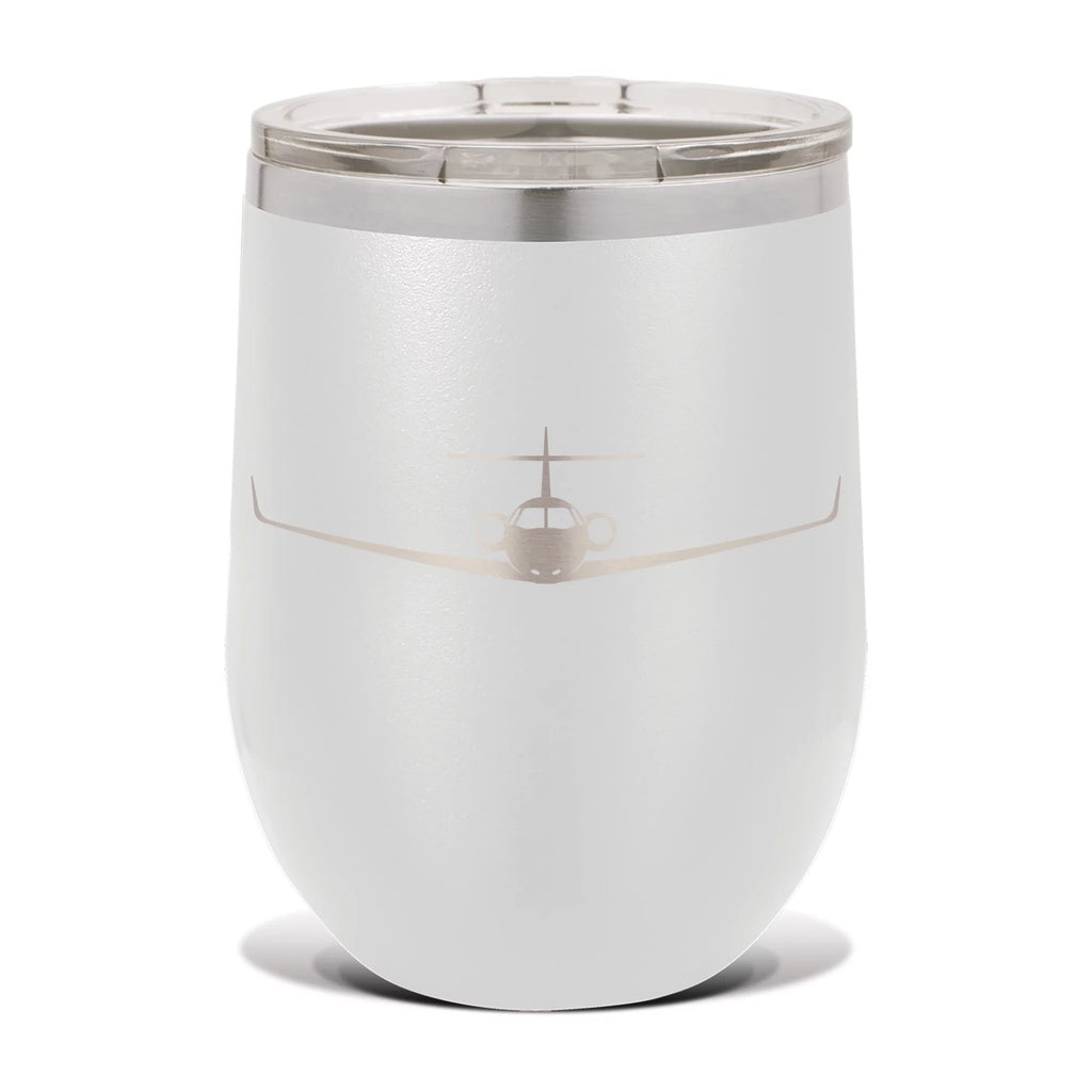 12 oz Stainless Steel Vacuum Insulated Wine Tumbler with Clear Lid A4644