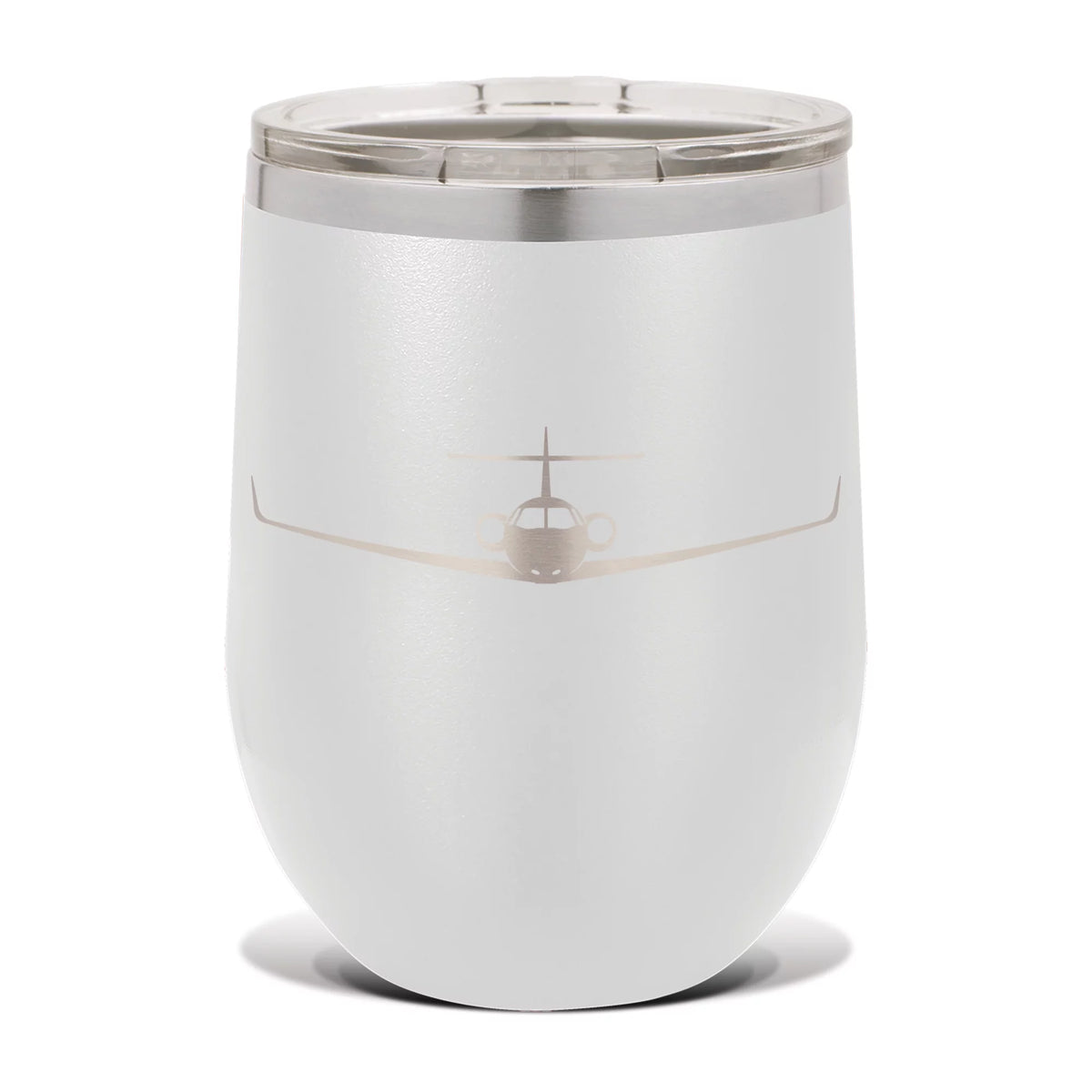 12 oz Stainless Steel Vacuum Insulated Wine Tumbler with Clear Lid A4644