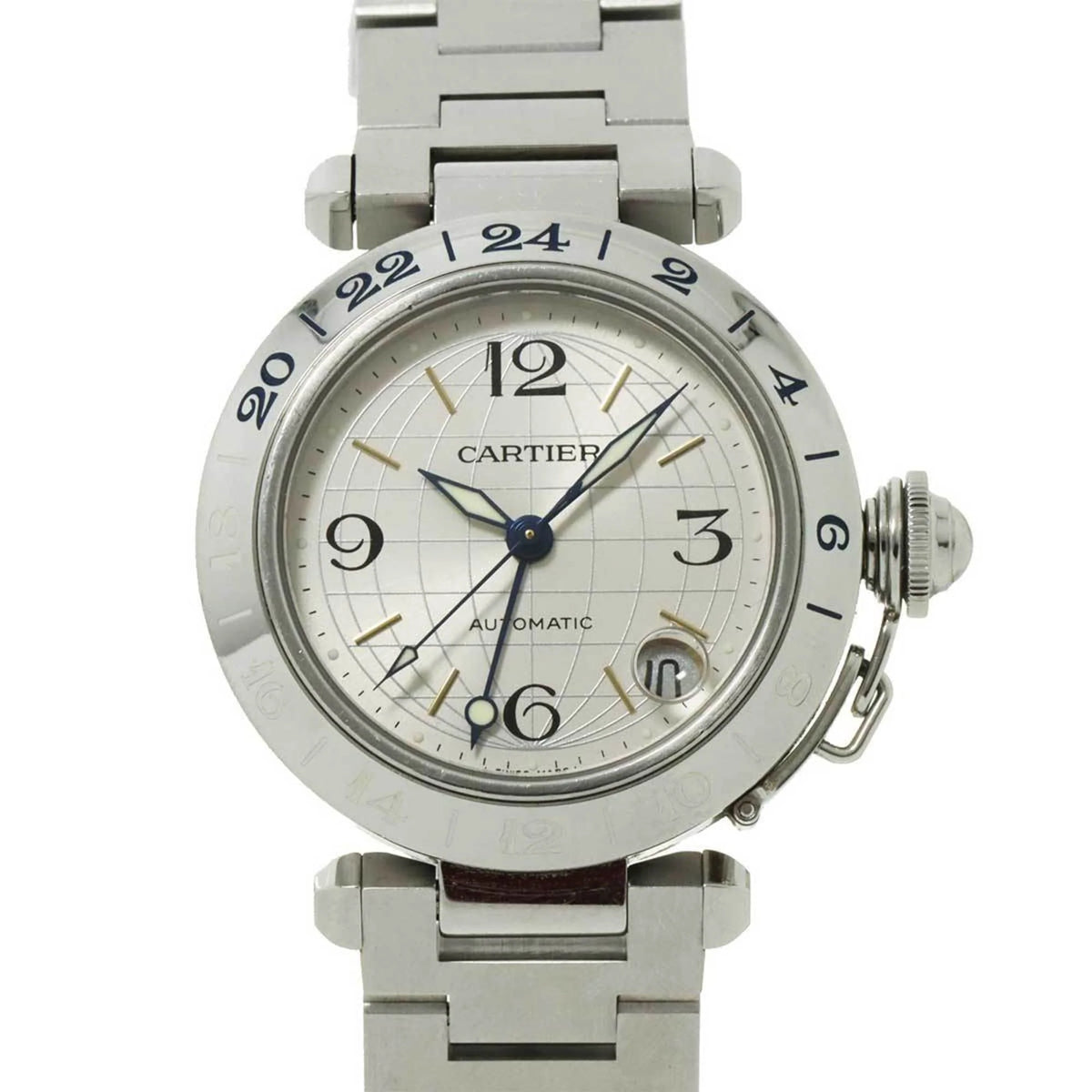 Pre-Owned Silver Dial Automatic GMT Watch B491382