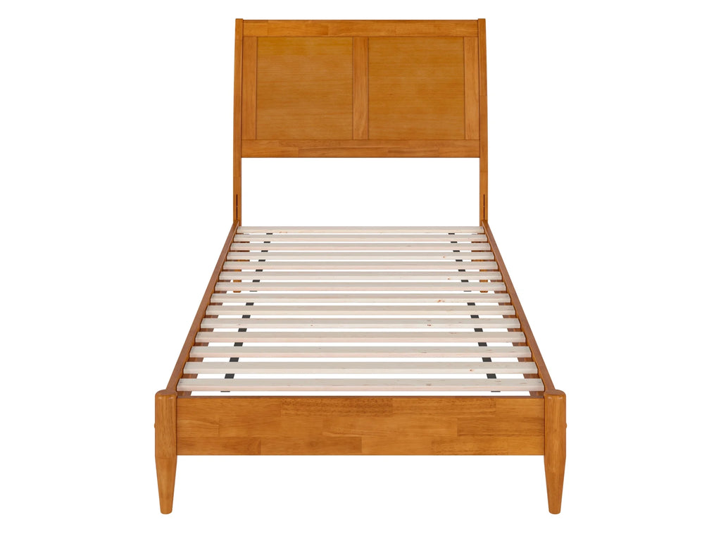 Twin XL Solid Wood Sleigh Platform Bed Z897
