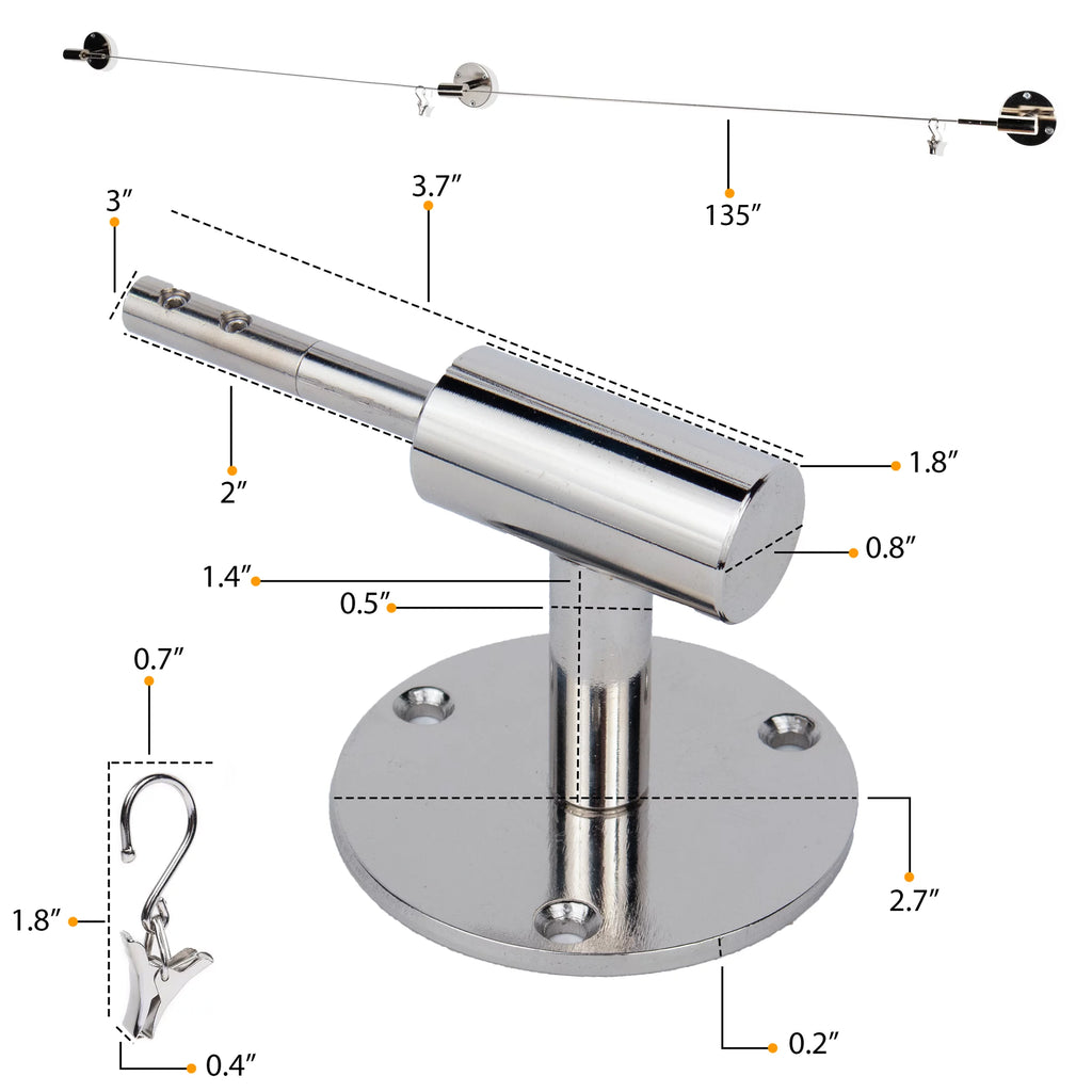 Picture Hanging Kit with 48 Wire Photo Clips V18646