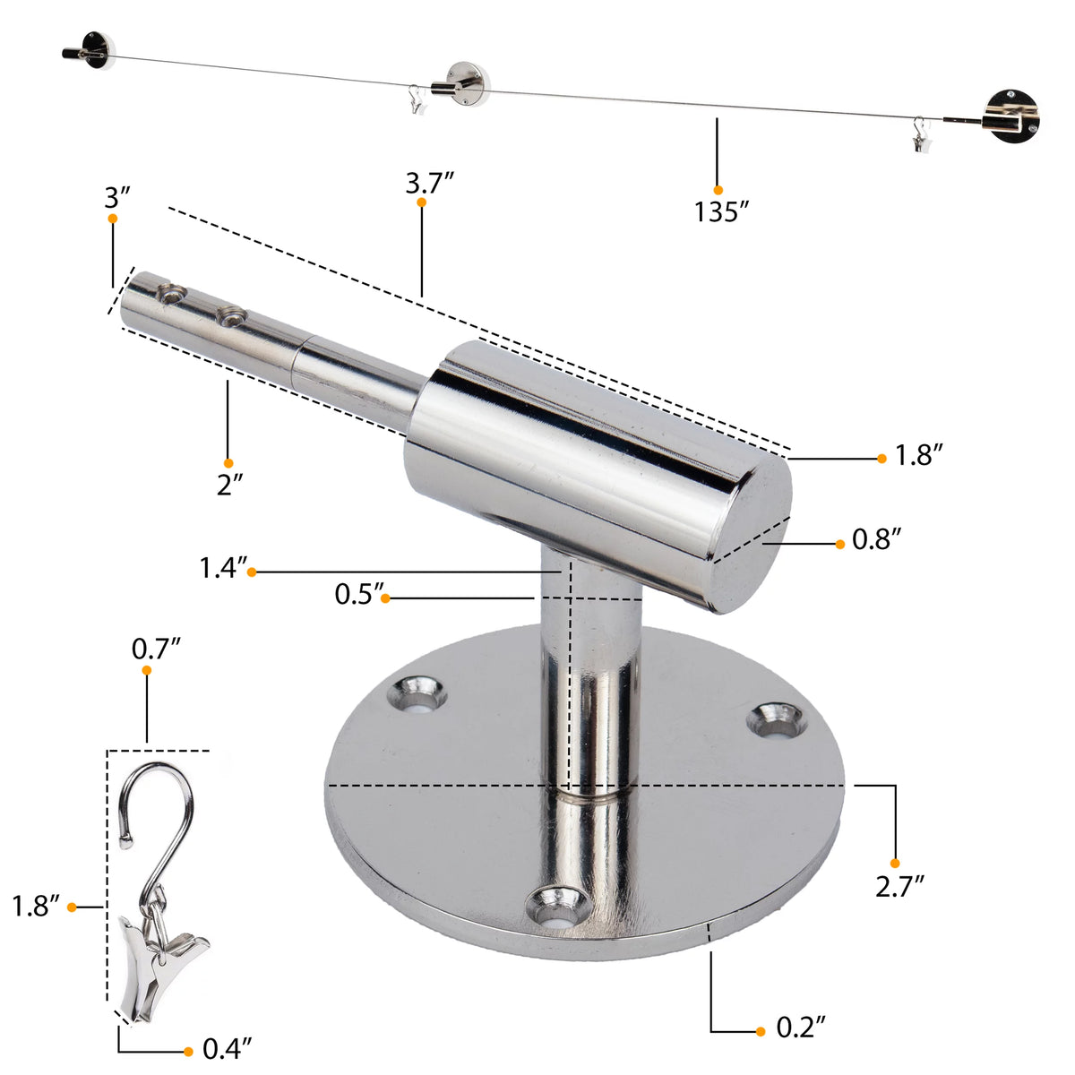 Picture Hanging Kit with 48 Wire Photo Clips V18646