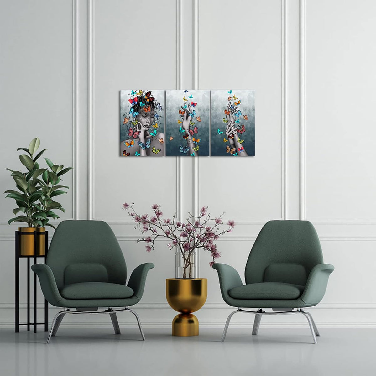 3 Piece African American Wall Art Canvas Print Stretched and Framed Ready to Hang D6819