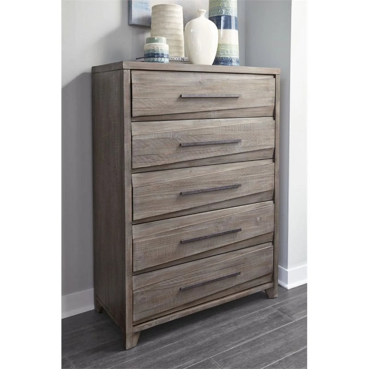 5 Drawer Solid Wood Chest G427