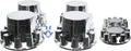 ABS Chrome Plastic Front and Rear Axle Cover Full Kits with 33mm Thread-On Flange Nut Covers and Removable Center Cap O4531