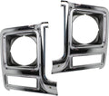 Chrome & Painted Dark Argent Headlight Door Pair for Chevy C10 C20 C30 1979 1980 J3267