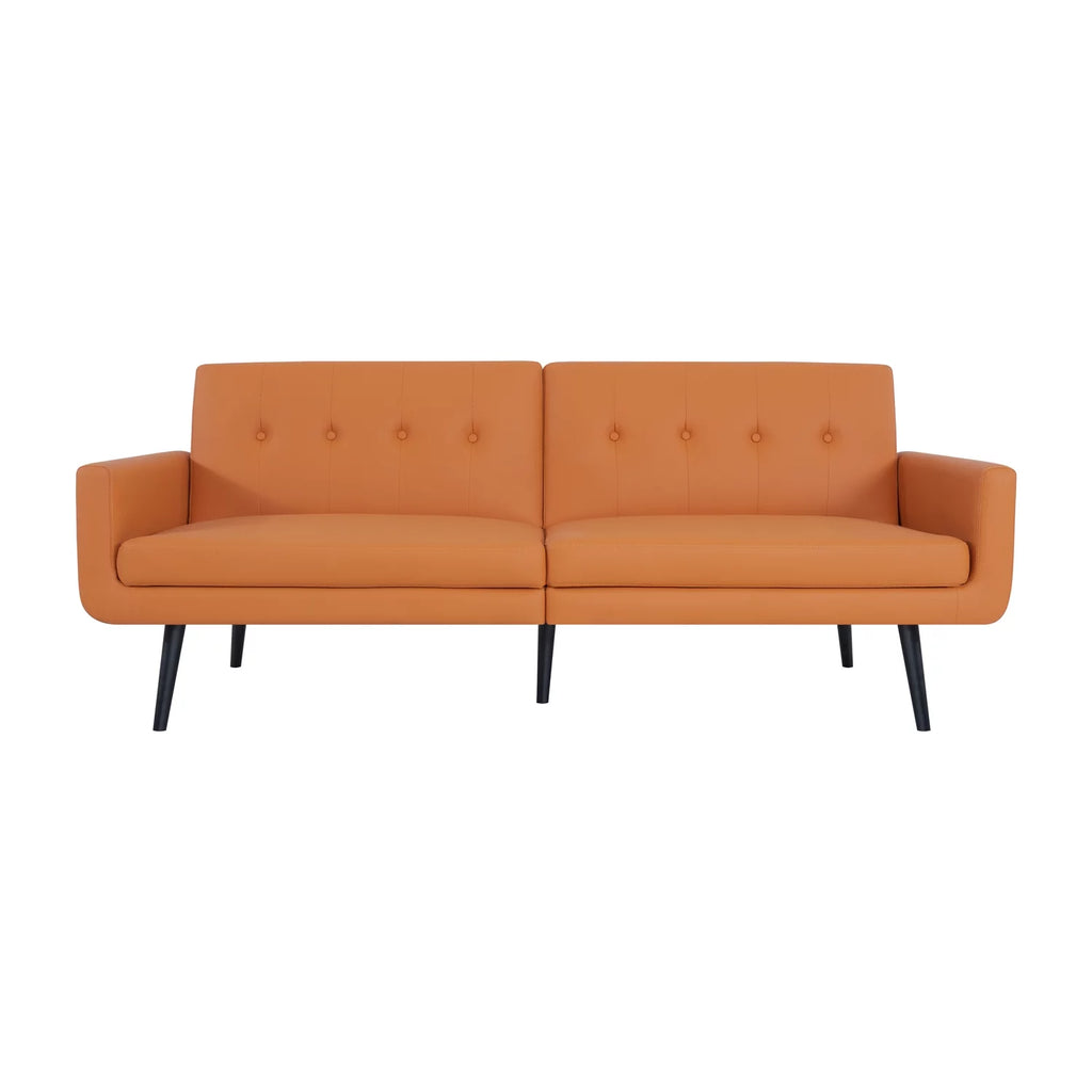 Caramel Air Leather Futon Sofa Bed X737