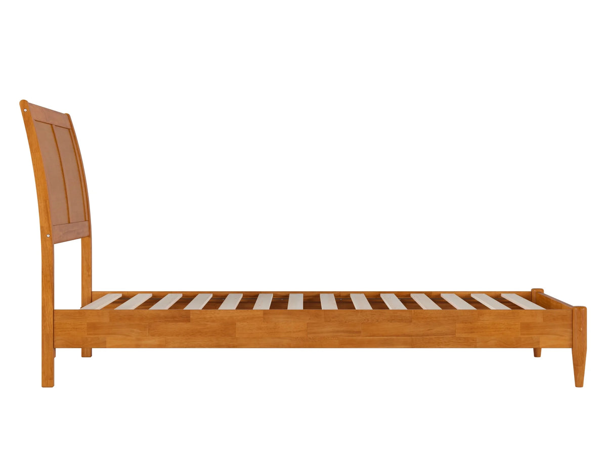 Twin XL Solid Wood Sleigh Platform Bed Z897