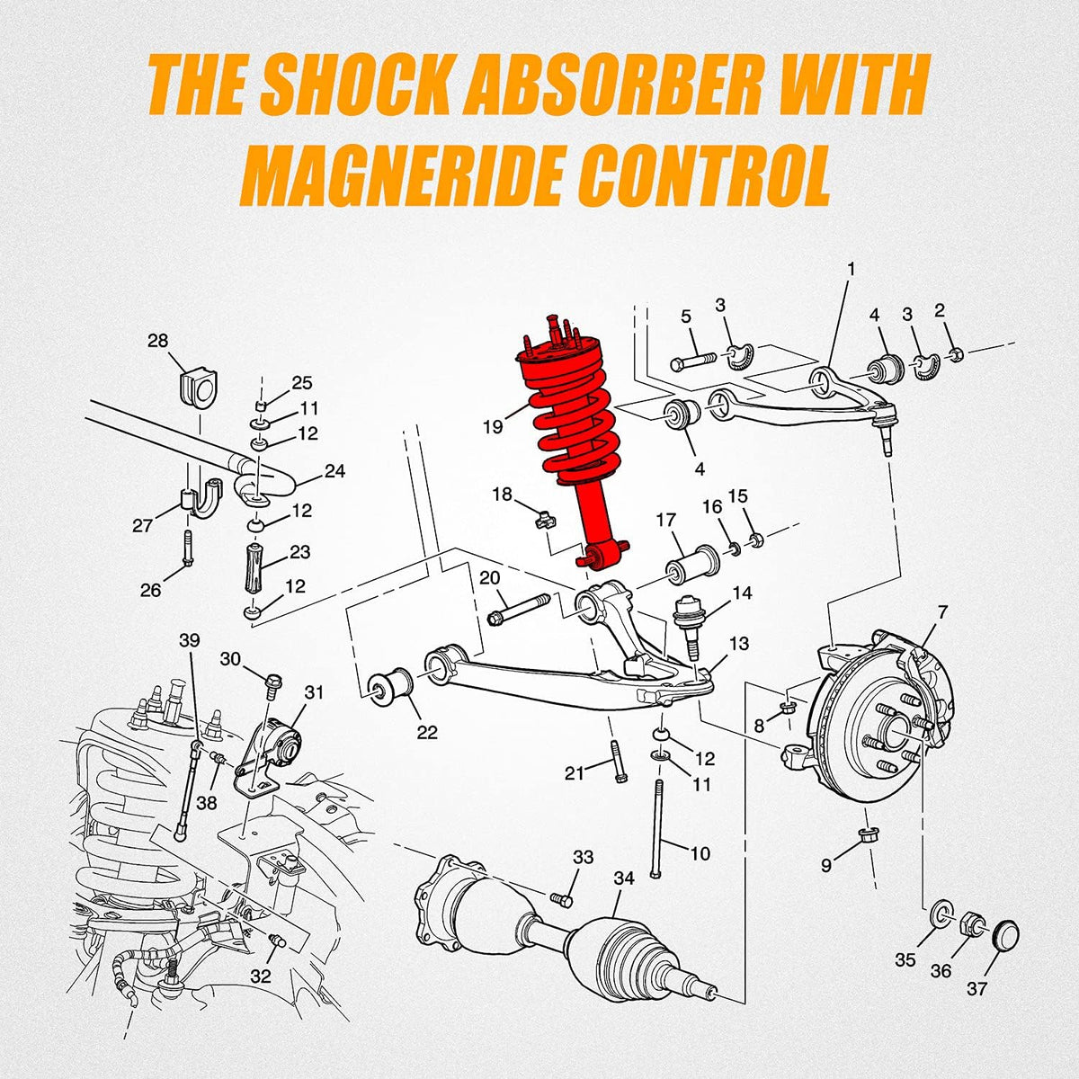 Front Strut Shock Absorber with Magneride Suspension R38520