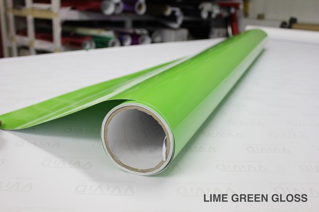 Lime Green Gloss Car Wrap Vinyl Roll with Air Release 3mil (6ft x 5ft) Pack of 2 S42784