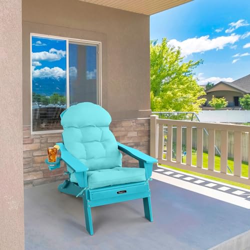Set of 4 Waterproof High Back Patio Chair Cushions D297