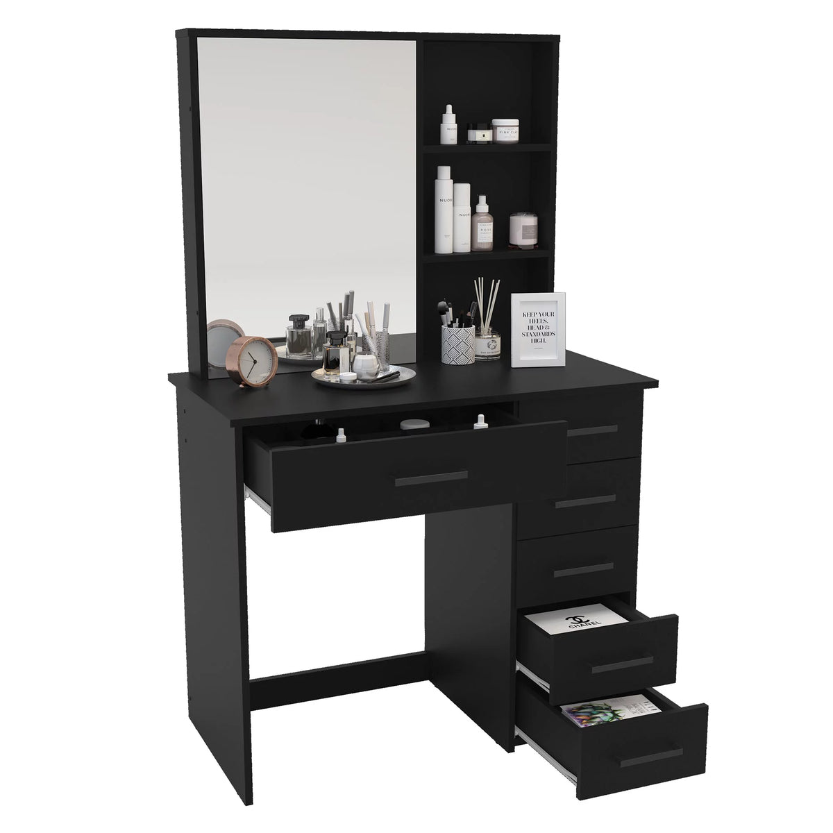 Modern Black Makeup Vanity Table P42084