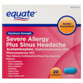 Maximum Strength Severe Allergy Plus Sinus Headache Caplets, 20 Count L2321