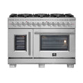 48 Gas Burner Electric Oven Range with French Door and 8 Sealed Burners L80168