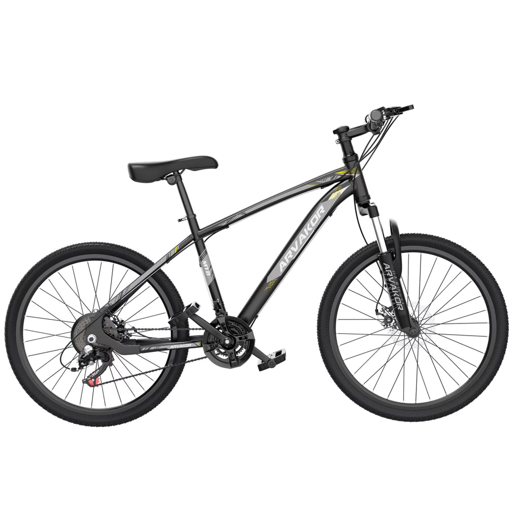 26'' Mountain Bikes 21 Speeds Double Disc Brake Gray D257846