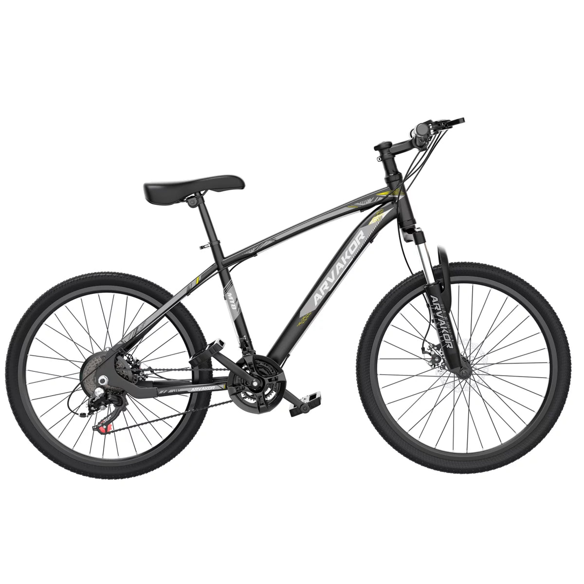 26'' Mountain Bikes 21 Speeds Double Disc Brake Gray D257846