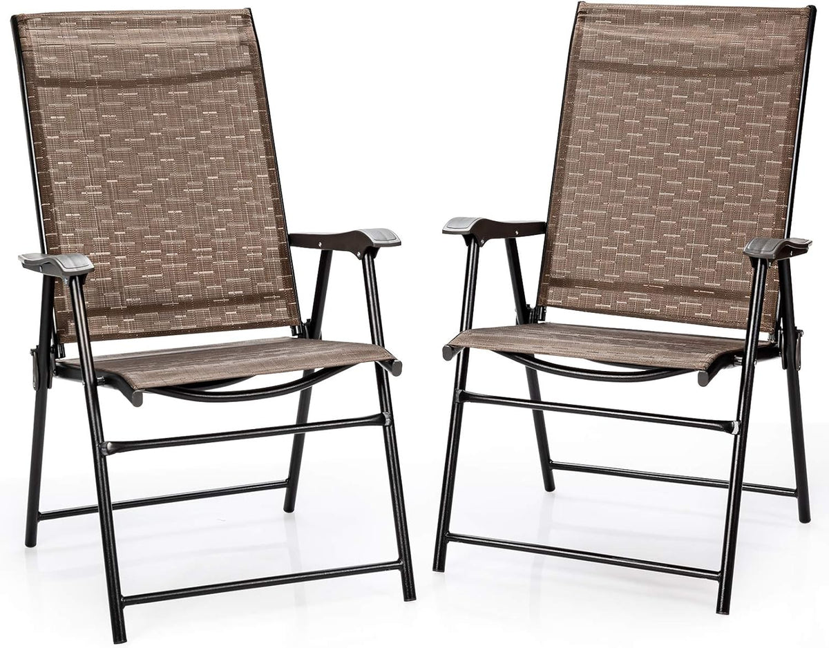 2-Pack Patio Dining Chairs with Armrest P871048
